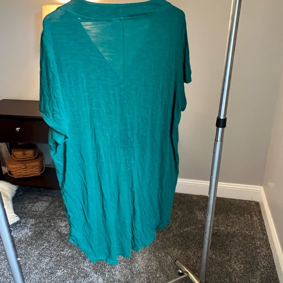 Old Navy Tunic Style Tee XL Tall, EUC, slub knit, emerald color - Picture 2 of 4